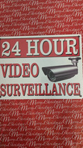 12" Video Security Camera 24 hour style sign in Steel metal home office Garage + - $34.65