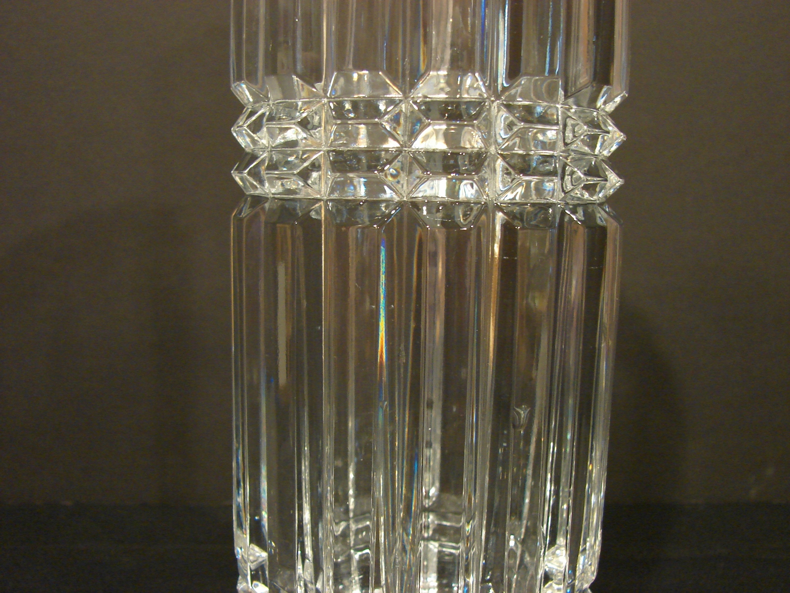 Montparnasse by cristal d arques durand france crystal flower vase 11 3