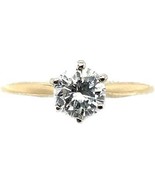 5/8 ct Diamond Engagement Ring REAL SOLID 14 k Yellow Gold 1.8 g Size 6.75 - $3,502.50