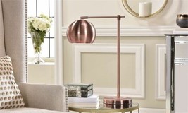 Copper Table Lamp With Polished Metal Finish Dome Shade Desk Lamp 22" High image 2