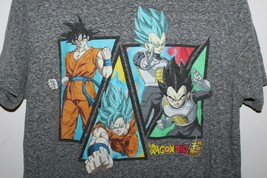 Mens Dragon Ball Super Short Sleeve Gray T-shirt Goku &amp; Vegeta Saiyan Si... - $12.82