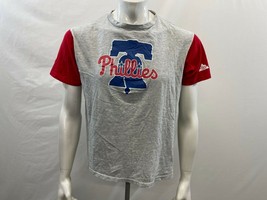 Philadelphia Phillies MLB Men&#39;s T Shirt Size Large Gray Red Cotton Blend... - $16.99