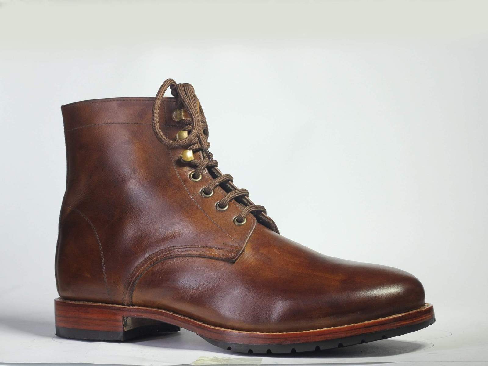 cheap brown lace up boots