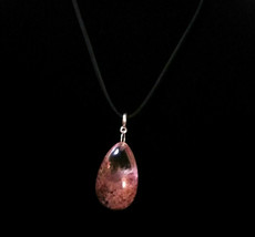 Pink Ghost Iodolite Quartz Crystal Necklace Natural Stone Handcrafted - $23.00