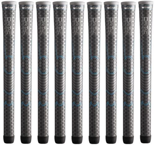 9 Winn DriTac AVS Soft Light Gray & Blue Ladies Undersize Golf Grip