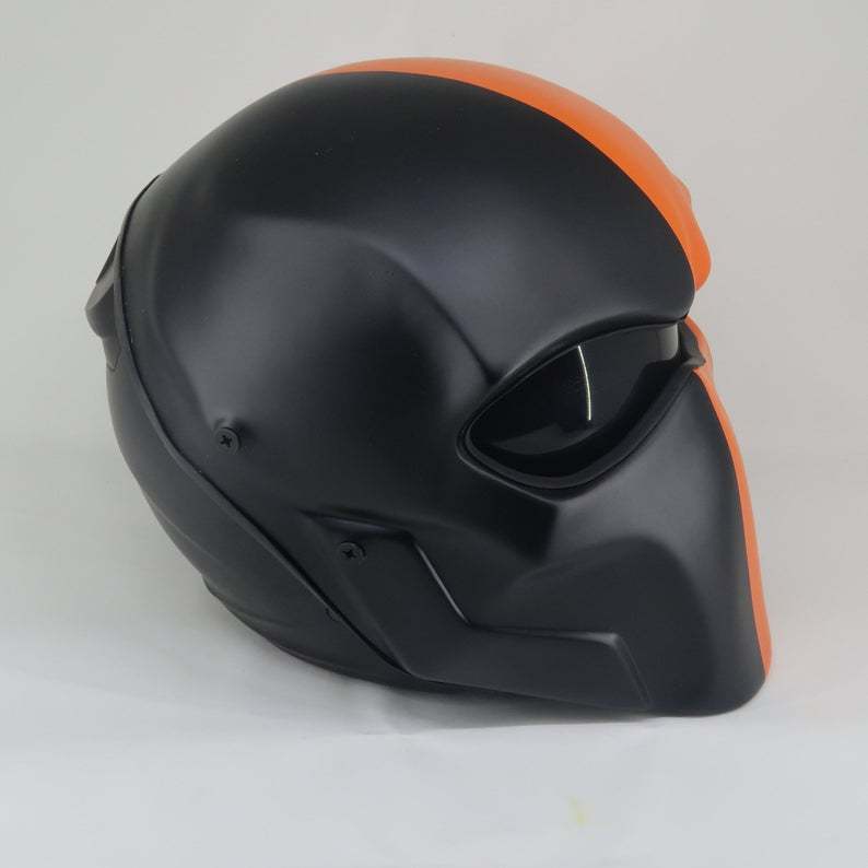 DeathStroke Motorcycle Helmet Custom For Bikers Orange and Black Helmet