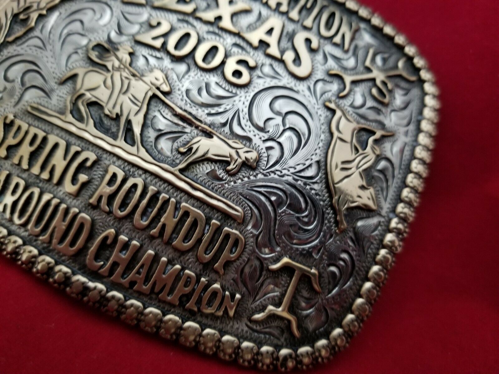 TROPHY RODEO BUCKLE CHAMPION 2006 RODEO BUCKLE COWBOY NATION TEXAS ALL