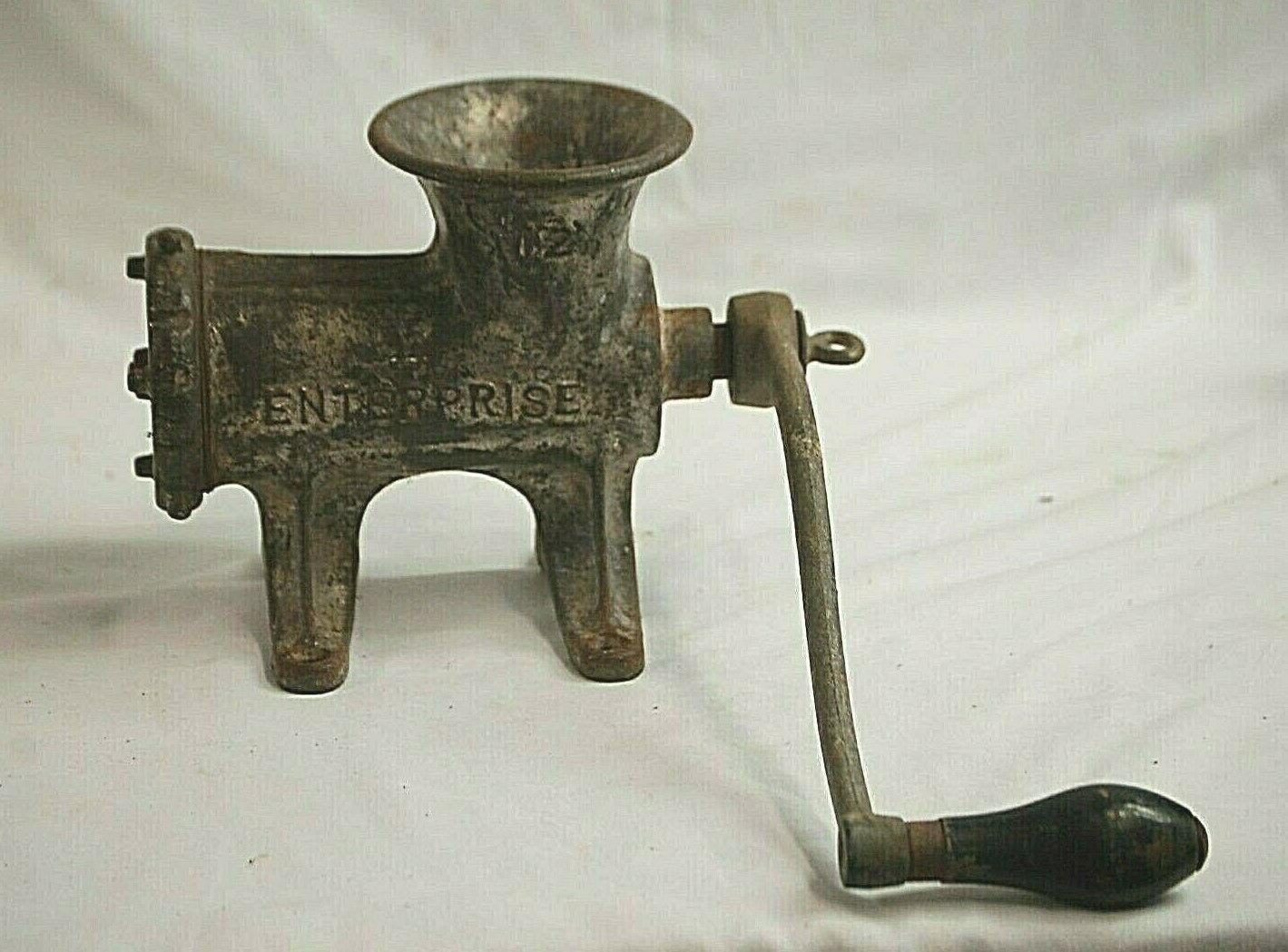 Vintage Antique Enterprise Mfg. Co. Tinned Meat Grinder Chopper No. 12