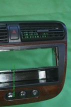 01-05 Acura EL Honda Civic Radio Bezel AC Control Dash Vents WoodGrain Trim image 2