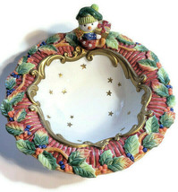 Fitz &amp; Floyd FF Handcrafted Holiday Christmas Snowman Head Bowl Dish 7&quot; ... - $29.95