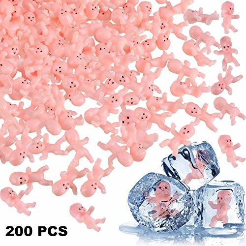 Hsei 200 Pieces Mini Plastic Babies Baby Shower Mini Babies Ice Cubes