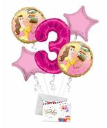 Princess Belle Once Upon A Time Happy Birthday Balloon Bouquet (5 Balloo... - $12.99