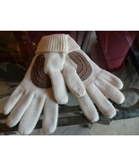 M L Women Winter Gloves Mitten Knit Brown White Warm Thick Work Career S... - $7.43