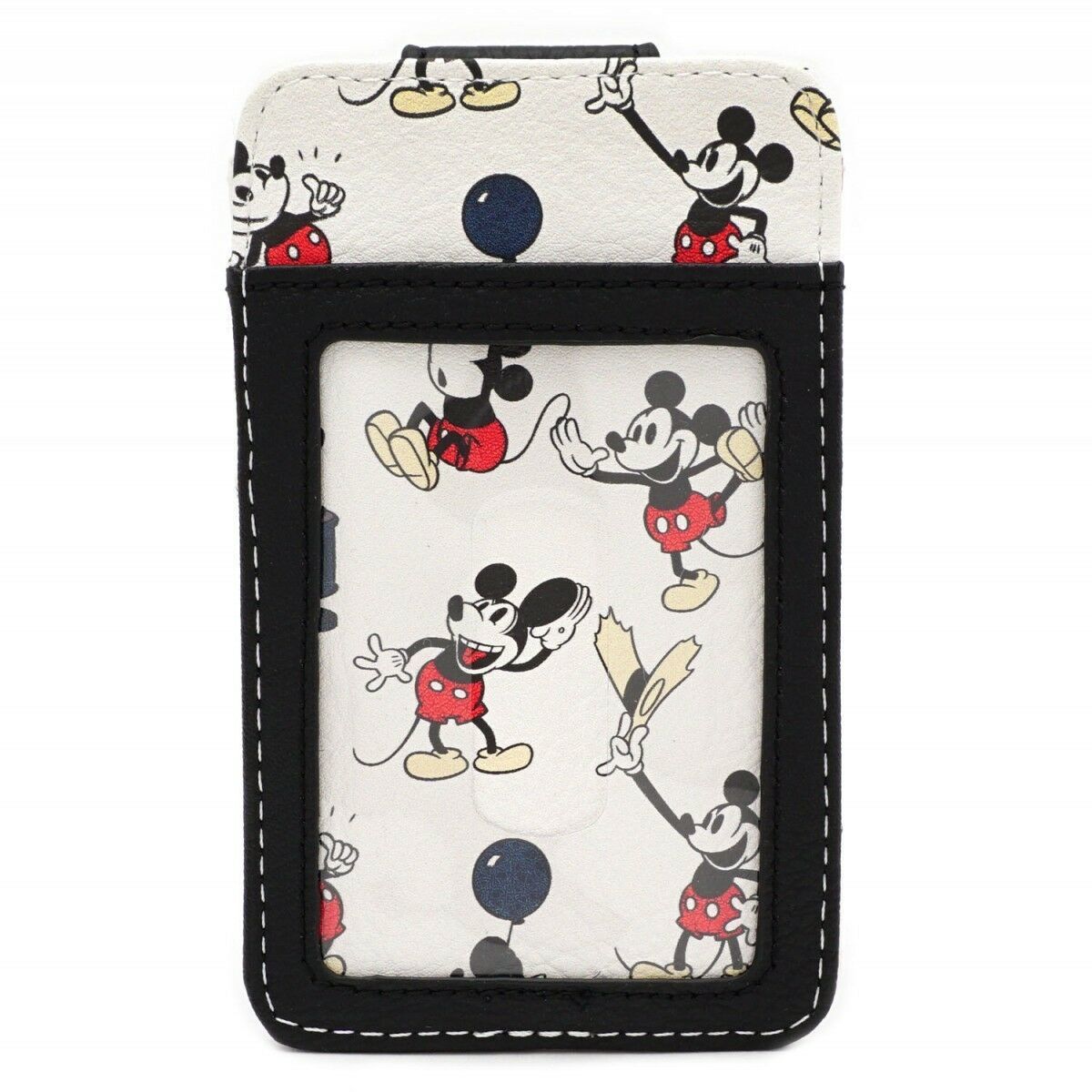 Loungefly Disney Mickey Mouse Poses Card Holder Faux Leather Wallet WDWA0781 - Wallets