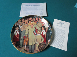 NORMAN ROCKWELL &quot;HOME COMING&quot; COLLECTOR PLATE NIB BY GORHAM ORIGIN - $54.45