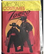 McCall&#39;s Sewing Pattern 6689 Costume Halloween Zorro Size 2-4 Mask Cape ... - $3.49