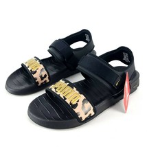 PUMA Women's SoftRide Leopard Black Brush Gold Sandals Size 9.5 New - $37.35