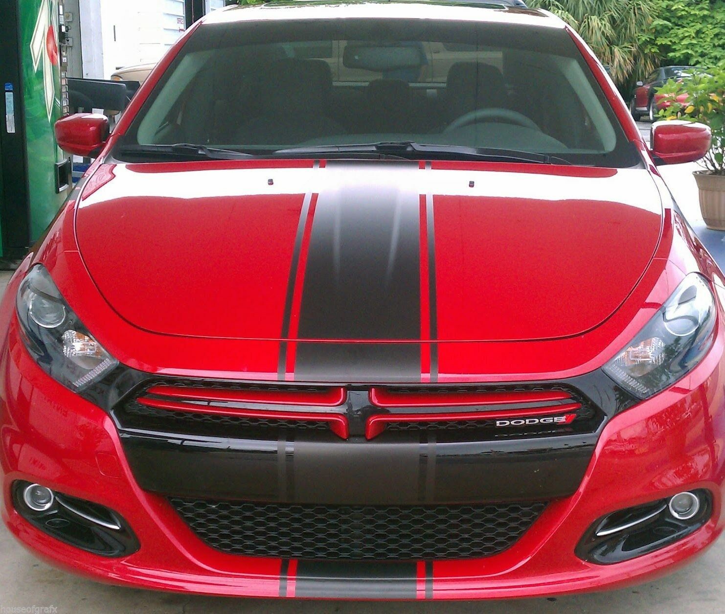 13 2014 2015 16 17 DODGE Dart 11" Center Rally stripes Stripe Graphics