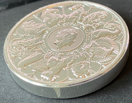 2021 2 oz British Silver Queen’s Beast Completer Coin (BU) Milk Spot On ... - $65.00