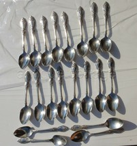 Oneida Oco Wordsworth Stainless Flatware 20pc Teaspoons Dessert Spoons - $87.95