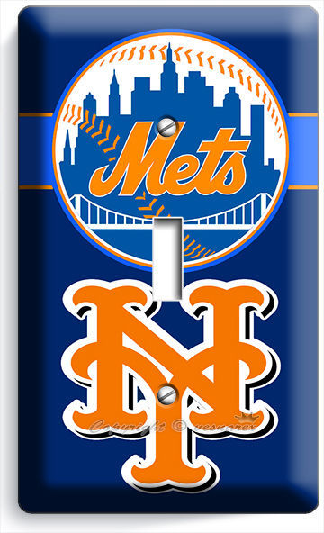 NEW YORK METS NY BASEBALL MLB SINGLE LIGHT SWITCH PLATE MAN CAVE ROOM DECORATION