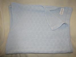 Carters Child of Mine Vintage Cotton Knit Knitted Baby Boy Blue Blanket Sweater - $49.49