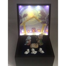 Precious Moments Musical  Silent Night LED Heirloom Nativity Light Up Mu... - $129.99