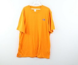 The North Face Mens XL VaporWick Spell Out Running Jogging Gym Shirt Orange - $27.67