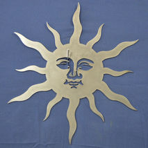 17" SUN FACE HEAVY DUTY STEEL METAL WALL ART HOME INDOOR OUTDOOR GARDEN DECOR image 3