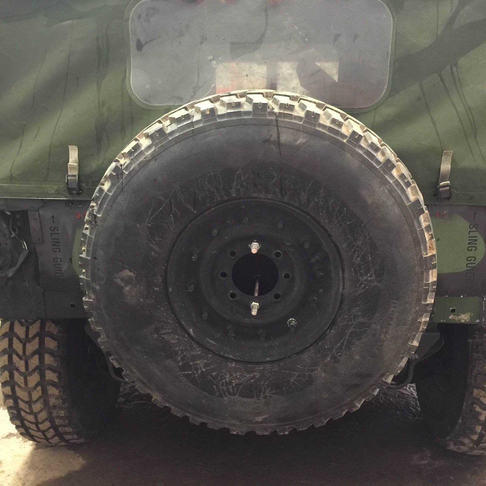 MILITARY HUMVEE Spare Tire Carrier for M998 & HMMWV TAILGATE MOUNTED