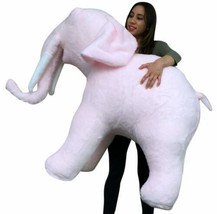 American Made Giant Stuffed Pink Elephant Soft 54 Inches Long 3 Feet Tall New - $394.73