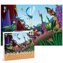 48 Piece Giant Floor Puzzle Bugs & Insects Jumbo Jigsaw Puzzles Gift For Kids 4+ - $39.99