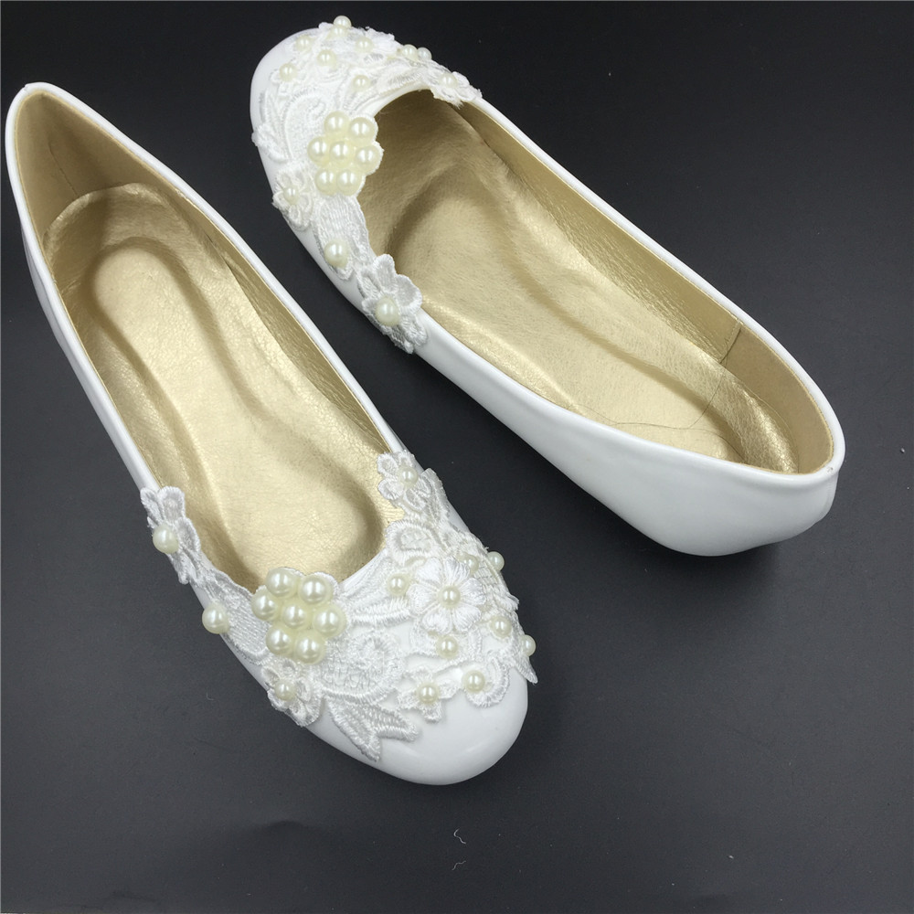 Women ivory flat shoes for wedding,wedding flat shoe with pearls,dressy flats