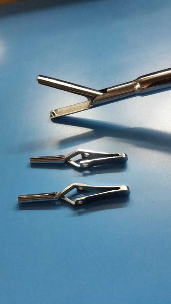 Laparoscopic Bulldog Clamp Applier 2 Clips Laparoscopy Urology Instruments 10 mm Forceps