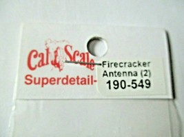 Cal Cal Scale # 190-549 Brass Firecracker Antenna 2 Pack HO Scale image 2