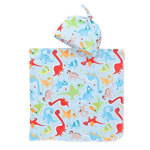 Newborn Receiving Blankets Elephant Baby Swaddle Wrap Soft Zoo Animals