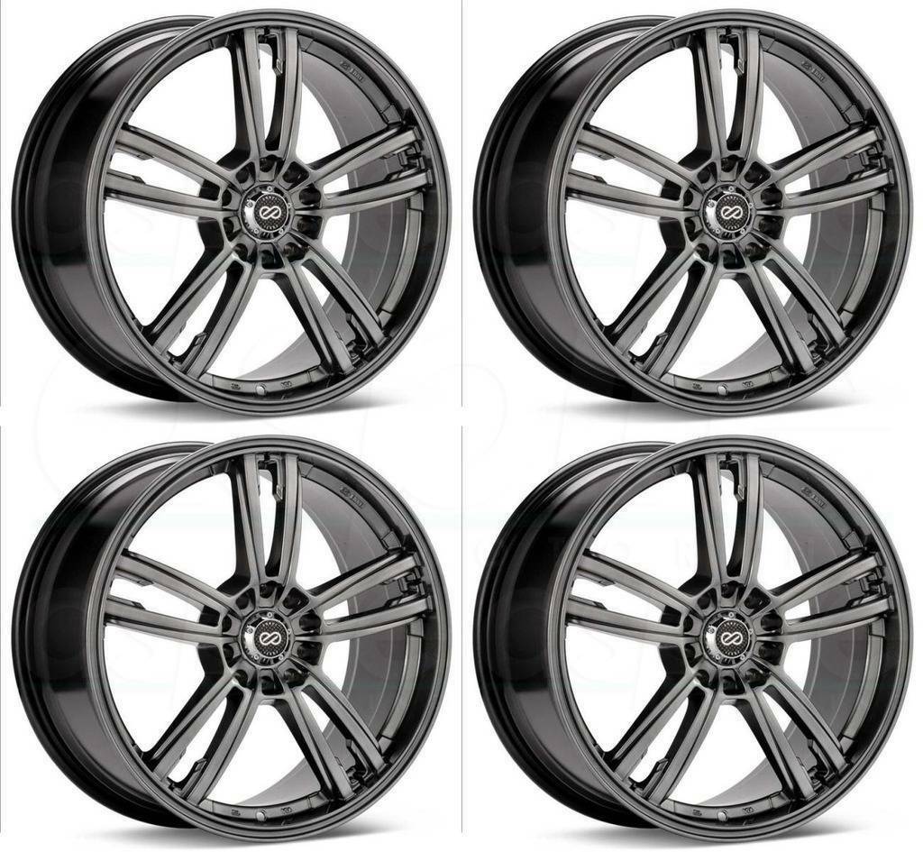 18x8 Enkei Kojin 5x100 40 Silver Paint Wheels Rims Set(4) - Wheels