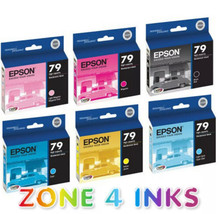 Epson 79 Ink 6 pack Set for Artisan Stylus Photo 1400, 1430 printers - $67.50