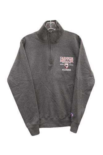 Champion Carnegie Mellon University Dark Gray Quarter-Zip Sweater, Size ...