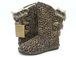 Bearpaw Womens 11 Boshie Brown Faux Fur Leopard Print Mid Calf Snow Boot... - $59.99