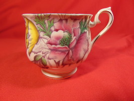 2 3/4"Footed Cup & Saucer, Royal Albert, (Older) Flower of the Month, No 8 Poppy - $10.99