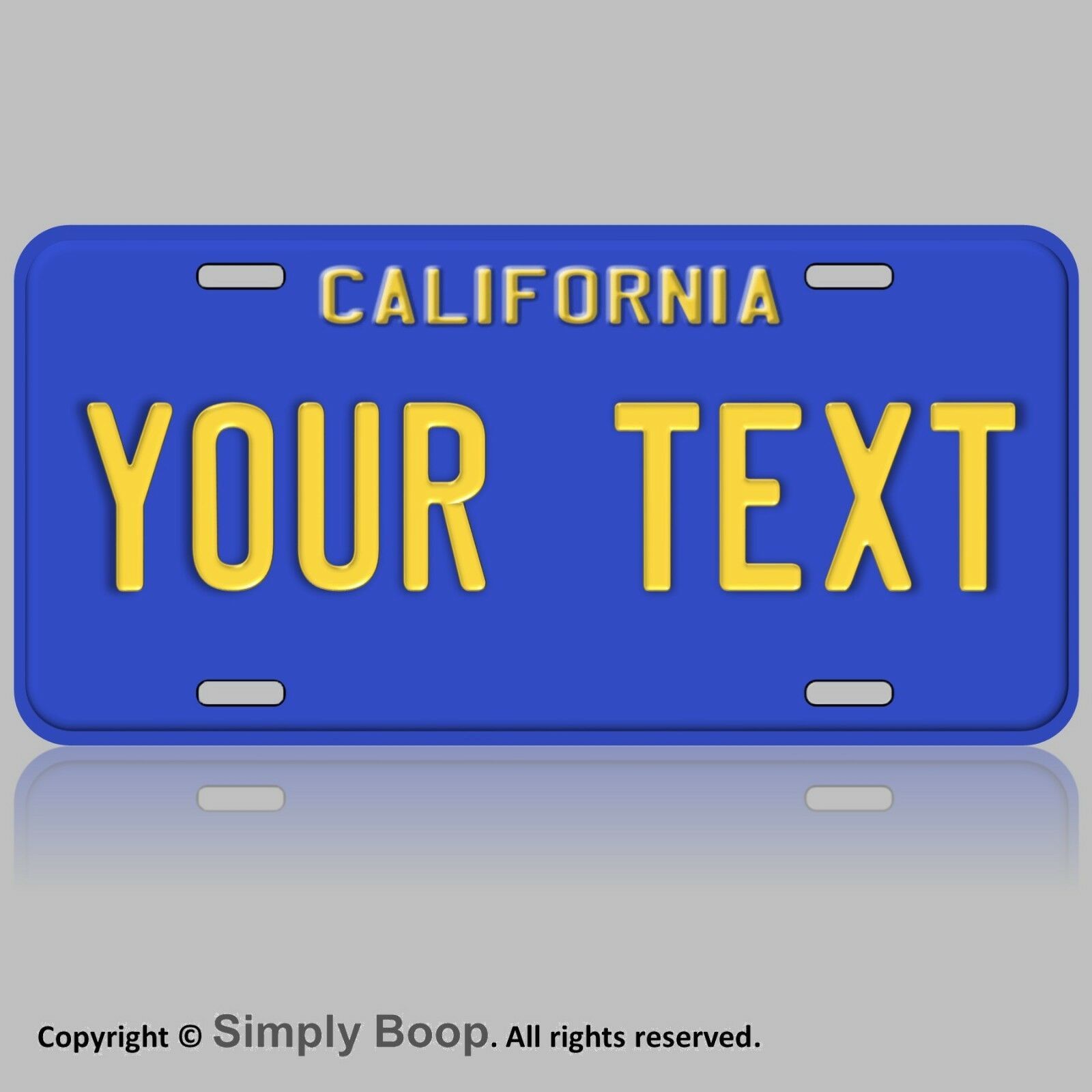 Blue California Aluminum Novelty Car License Plate Customize with Your ...