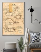 Golf Vintage Details Vertical Canvas Painting - $49.99