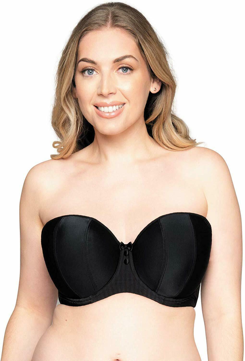 Curvy Kate Black Luxe Strapless Multiway Underwire Bra Us 28dd Uk