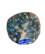 Decorative Accents Round Marble Glass Gems - New - Blue - $8.99