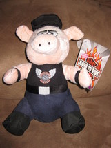 Born To Ride Biker Beasts Pig W Belt New Plush Nwt Stuffed Animal 10" Sugar Loaf - $7.99