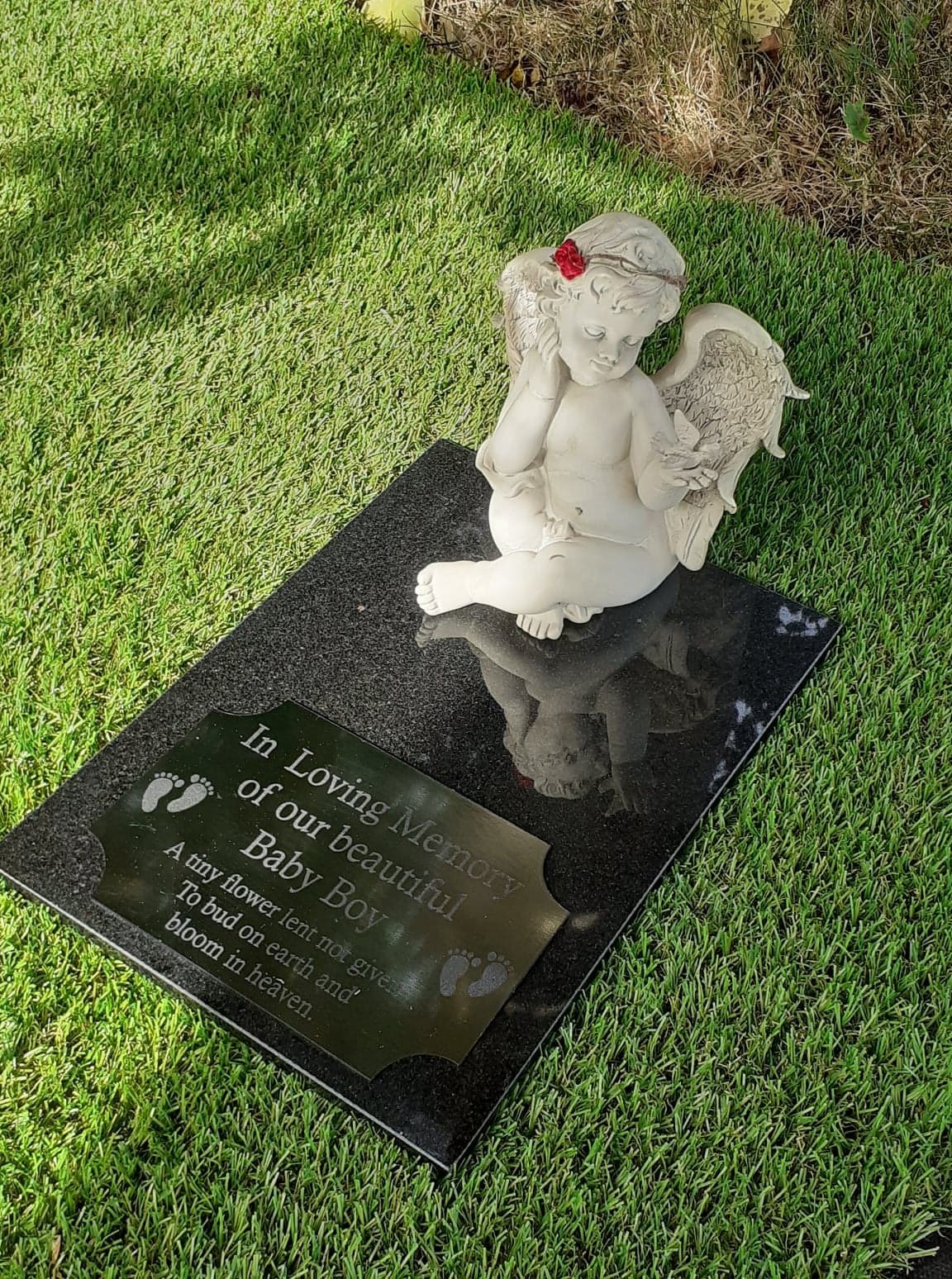 Memorial Marker Flat Granite Grave Stone Baby Grave stone Cemetery