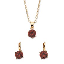 Goldtone Birthstone Earring & Necklace Set 18" - $29.99