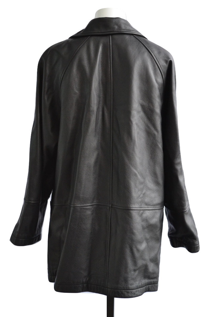 DANIER Leather Women's Black Coat Jacket Zip In/Out Lining Thermal ...