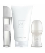Avon Pur Blanca Set EDT Spray Body Lotion 150 ml and deo roll on 50 ml New - $47.00